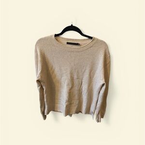 Jenni Kayne Neutral Cream Crewneck Sweater